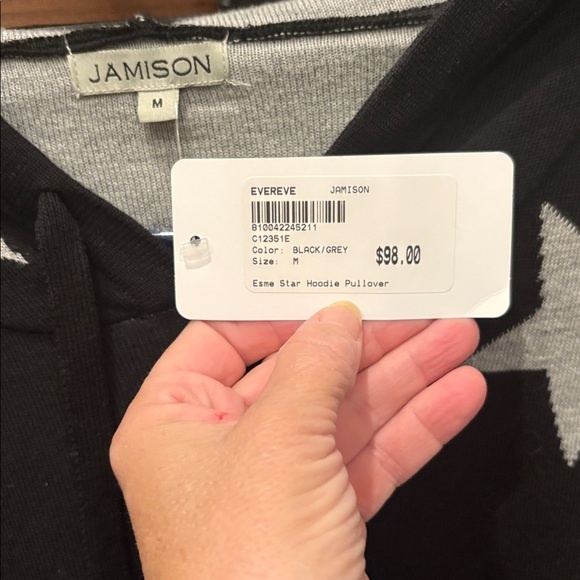 NWT Evereve Jamison Esme Star Hooded Pullover Sweater - Size Medium - Picture 3 of 6
